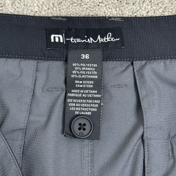 Travis Mathew Golf Pants Men’s Size 36 X 32 Gray Performance FLAT FRONT STRAIGHT - Picture 4 of 6